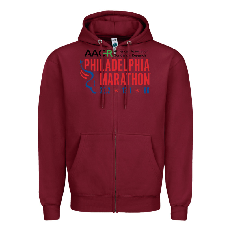 Philadelphia Marathon Zipper Hoodie by ArtMosaic | Teevron