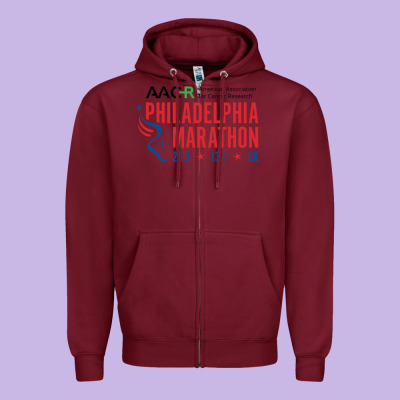 Philadelphia Marathon Zipper Hoodie Designed By Artmosaic