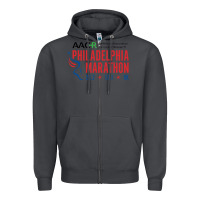 Smoke PHILADELPHIA MARATHON Zipper Hoodie - ArtMosaic