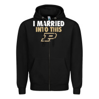 Black Purdue Boilermakers Married Into This - Apparel Zipper Hoodie - ArtMosaic