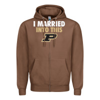 Chestnut Purdue Boilermakers Married Into This - Apparel Zipper Hoodie - ArtMosaic