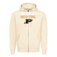 Sandshell Purdue Boilermakers Married Into This - Apparel Zipper Hoodie - ArtMosaic