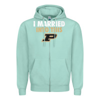 Seafoam Purdue Boilermakers Married Into This - Apparel Zipper Hoodie - ArtMosaic