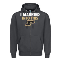 Smoke Purdue Boilermakers Married Into This - Apparel Zipper Hoodie - ArtMosaic