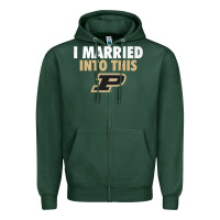 Sports Green Purdue Boilermakers Married Into This - Apparel Zipper Hoodie - ArtMosaic
