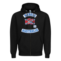 Black rebel MC supporter Zipper Hoodie - ArtMosaic