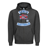 Charcoal Heather rebel MC supporter Zipper Hoodie - ArtMosaic