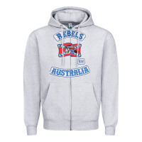 Heather Grey rebel MC supporter Zipper Hoodie - ArtMosaic