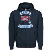 Navy rebel MC supporter Zipper Hoodie - ArtMosaic