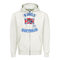 Oatmeal Heather rebel MC supporter Zipper Hoodie - ArtMosaic