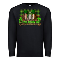 Black happy st. patrick's day horses with leprechaun hat and bandana Premium Sweatshirt - RanaPortraitStore