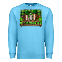 Ocean Blue happy st. patrick's day horses with leprechaun hat and bandana Premium Sweatshirt - RanaPortraitStore