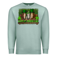 Seafoam happy st. patrick's day horses with leprechaun hat and bandana Premium Sweatshirt - RanaPortraitStore