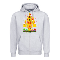 Heather Grey duck rubber duck christmas tree duckie and quack christmas 123 Zipper Hoodie - ArtMosaic