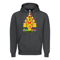 Smoke duck rubber duck christmas tree duckie and quack christmas 123 Zipper Hoodie - ArtMosaic
