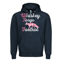 Navy whiskey tango foxtrot military womens fun wtf quote t shirt Zipper Hoodie - ArtMosaic