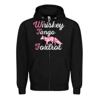 Black whiskey tango foxtrot military womens fun wtf quote t shirt Zipper Hoodie - ArtMosaic