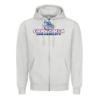 Dove Grey the gonzaga bulldogs Zipper Hoodie - ArtMosaic