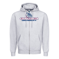 Heather Grey the gonzaga bulldogs Zipper Hoodie - ArtMosaic