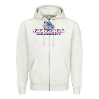 Oatmeal Heather the gonzaga bulldogs Zipper Hoodie - ArtMosaic