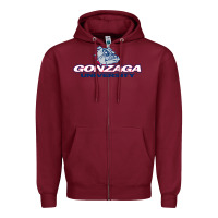 Burgundy the gonzaga bulldogs Zipper Hoodie - ArtMosaic