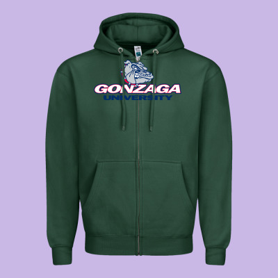 The Gonzaga Bulldogs Zipper Hoodie Designed By Artmosaic