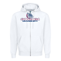 White the gonzaga bulldogs Zipper Hoodie - ArtMosaic