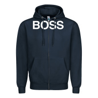 Navy boss premium Zipper Hoodie - ArtMosaic