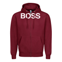 Burgundy boss premium Zipper Hoodie - ArtMosaic