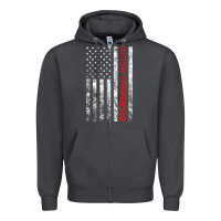 Union Carpenter With A Vintage American Flag For Fans Zipper Hoodie | Teevron
