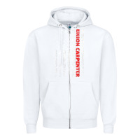 White Union Carpenter With A Vintage American Flag For Fans Zipper Hoodie - ArtMosaic