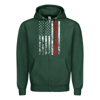 Sports Green Union Carpenter With A Vintage American Flag For Fans Zipper Hoodie - ArtMosaic
