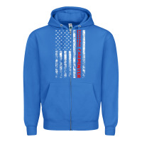 True Royal Union Carpenter With A Vintage American Flag For Fans Zipper Hoodie - ArtMosaic