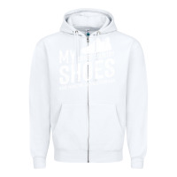 White cross country running   xc run runner pullover hoodie Zipper Hoodie - ArtMosaic