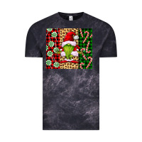 Cloud Black green christmas gnome Vintage Tee - FaDigitalArtStudio