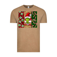 Vintage Coffee green christmas gnome Vintage Tee - FaDigitalArtStudio