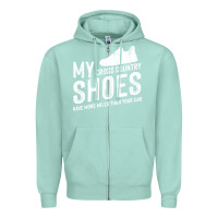 Seafoam cross country running   xc run runner pullover hoodie Zipper Hoodie - ArtMosaic