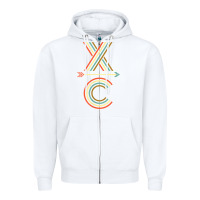 White X-Country Design For Cross Country Runners and Coaches Zipper Hoodie - ArtMosaic