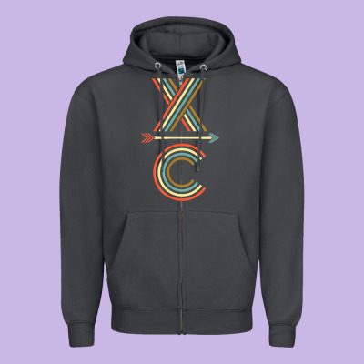 X-country Design For Cross Country Runners And Coaches Zipper Hoodie Designed By Artmosaic