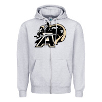 Heather Grey army black knights Zipper Hoodie - ArtMosaic