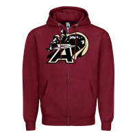 Burgundy army black knights Zipper Hoodie - ArtMosaic