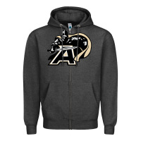 Charcoal Heather army black knights Zipper Hoodie - ArtMosaic