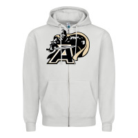 Dove Grey army black knights Zipper Hoodie - ArtMosaic