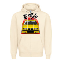 Sandshell Yellow E36 Zipper Hoodie - ArtMosaic