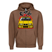 Chestnut Yellow E36 Zipper Hoodie - ArtMosaic