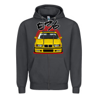 Smoke Yellow E36 Zipper Hoodie - ArtMosaic