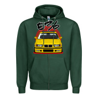 Sports Green Yellow E36 Zipper Hoodie - ArtMosaic