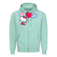Seafoam kitty Zipper Hoodie - ArtMosaic