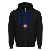 Black deportivo cruz azul t shirt Zipper Hoodie - ArtMosaic