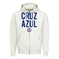 Oatmeal Heather deportivo cruz azul t shirt Zipper Hoodie - ArtMosaic